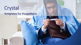  Presentation with ethical employee - Amazing presentation having corporate sickness - sick employee staying at home backdrop and a sky blue colored foreground