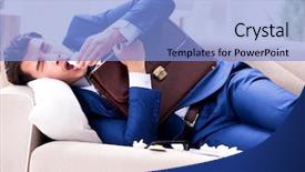  Presentation with sickness - Cool new presentation with corporate sickness - sick employee staying at home backdrop and a light blue colored foreground