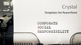  Presentation with social responsibility corporate - Slide deck having corporate-social-responsibility-phrase-written background and a sky blue colored foreground