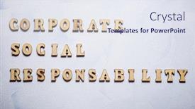  Presentation with social responsibility corporate - Slide deck consisting of corporate-social-responsibility-text background and a sky blue colored foreground