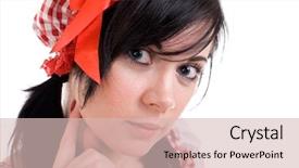  Presentation with sexy - Audience pleasing PPT theme consisting of corporate spa - sexy woman portrait on white backdrop and a  colored foreground