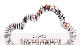  Presentation with corporate diversity - PPT theme with corporate teamwork people diversity background and a light gray colored foreground