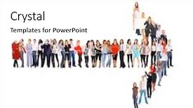  Presentation with corporate diversity - PPT layouts with corporate teamwork people diversity background and a white colored foreground