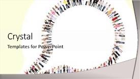  Presentation with team building on white - Slides featuring corporate teamwork team over white background and a white colored foreground