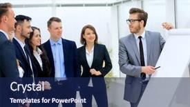  Presentation with members - Amazing presentation design having business project with the members backdrop and a ocean colored foreground