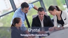  Presentation with community service happy volunteer group - Slide deck having corporate background - group of happy young business background and a ocean colored foreground