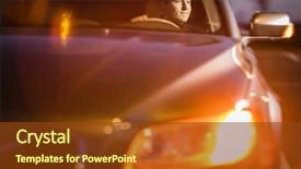  Presentation with driving - Audience pleasing slide deck consisting of corporate travel sales - handsome young man driving his backdrop and a tawny brown colored foreground