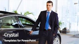  Presentation with car sales - Amazing presentation design having corporate travel sales - image of handsome young businessman backdrop and a  colored foreground
