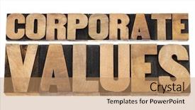  Presentation with ethics values - Beautiful PPT layouts featuring corporate values - business ethics backdrop and a coral colored foreground