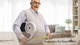  Presentation with weight - Theme featuring corpulent-mature-man-holding background and a coral colored foreground