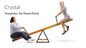  Presentation with seesaw - PPT theme enhanced with corpulent-woman-playing background and a white colored foreground