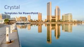  Presentation with columbus ohio usa skyline - Colorful PPT theme enhanced with corpus christi texas usa skyline on the bay in the day backdrop and a sky blue colored foreground