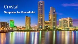  Presentation with texas - Amazing PPT theme having corpus christi texas usa skyline on the bay in the evening backdrop and a cobalt blue colored foreground