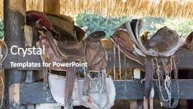  Presentation with caribbean - Amazing presentation design having corral - saddles sit on a fence backdrop and a tawny brown colored foreground
