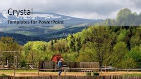  Presentation with ranch - Slides enhanced with corral at the ranch background and a  colored foreground