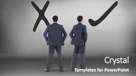  Presentation with wrong and right way - Slides enhanced with correct right or wrong drawings background and a gray colored foreground