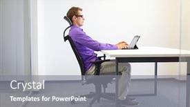  Presentation with office chair - Theme with correct-sitting-position background and a gray colored foreground