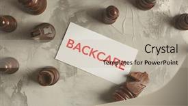  Presentation with chess pieces - Cool new theme with corrective action - paper with word backcare backdrop and a mint green colored foreground