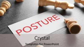 Presentation with chess pieces - Colorful presentation theme enhanced with corrective action - paper with word posture backdrop and a  colored foreground