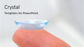  Presentation with contact lens - Colorful slide set enhanced with corrective maintenance - contact lens holding backdrop and a  colored foreground
