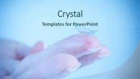  Presentation with contact lens - PPT layouts enhanced with corrective maintenance - contact lens over blue background background and a  colored foreground