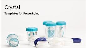  Presentation with eye medicine - PPT theme having corrective maintenance - healthcare and medicine eye hygiene background and a sky blue colored foreground