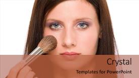 Presentation with artist - Cool new presentation theme with corrector - make-up artist woman fashion model backdrop and a  colored foreground