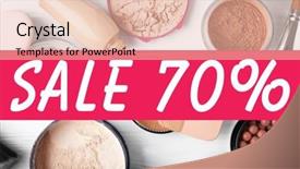  Presentation with cosmetics beauty - Amazing PPT layouts having corrector - makeup and beauty sale concept backdrop and a lemonade colored foreground