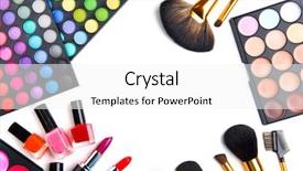  Presentation with tints - Slide set enhanced with corrector - makeup make-up set palette background and a white colored foreground