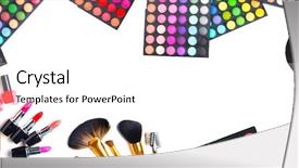  Presentation with tints - Colorful slide set enhanced with corrector - makeup make-up set palette backdrop and a white colored foreground