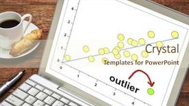  Presentation with coffee cup - Presentation theme having solar panels on the roof two-story private houses background and a coral colored foreground.