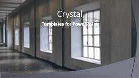  Presentation with windows - Slide deck having corridor-illuminated-by-bright-windows background and a dark gray colored foreground