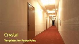  Presentation with red carpet ceremony - Amazing PPT theme having corridor with a red carpet backdrop and a  colored foreground