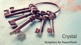  Presentation with bunch - PPT theme with corrosion - bunch of old keys background and a light gray colored foreground