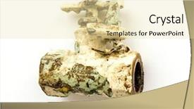  Presentation with engineering - Theme featuring corrosion control - water taps sanitary engineering background and a blonde colored foreground