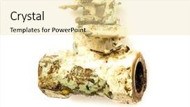  Presentation with engineering - Theme enhanced with corrosion control - water taps sanitary engineering background and a blonde colored foreground