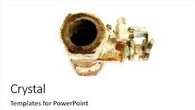  Presentation with water supply engineering - Slide deck with corrosion control - water taps sanitary engineering background and a white colored foreground