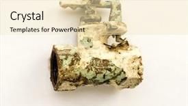  Presentation with water supply engineering - Beautiful theme featuring corrosion control - water taps sanitary engineering backdrop and a lemonade colored foreground