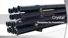  Presentation with corrosion - Slides having corrosion oil gas - black metal tubes isolate background and a dark gray colored foreground