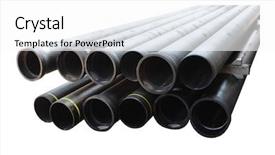  Presentation with metal corrosion - Cool new presentation theme with corrosion oil gas - metal pipes isolated on white backdrop and a white colored foreground