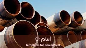  Presentation with pipes - Colorful PPT theme enhanced with corrosion oil gas - pile of large and rusting backdrop and a wine colored foreground