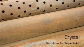  Presentation with pipe - Audience pleasing slides consisting of 2nd world war - old army bag and antiques backdrop and a  colored foreground.