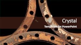  Presentation with tubes - Slides having corrosion oil gas - rusty tubes background and a tawny brown colored foreground