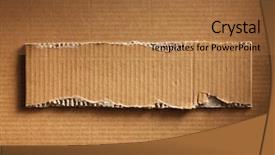  Presentation with corrugated cardboard - PPT theme having corrugated cardboard as a background background and a coral colored foreground