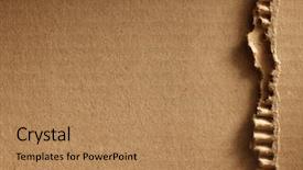  Presentation with corrugated cardboard - Colorful presentation design enhanced with corrugated cardboard as a background backdrop and a coral colored foreground