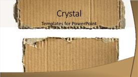  Presentation with corrugated cardboard - Audience pleasing presentation theme consisting of corrugated cardboard isolated on white backdrop and a coral colored foreground