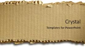  Presentation with corrugated cardboard - Beautiful presentation design featuring corrugated cardboard isolated on white backdrop and a coral colored foreground