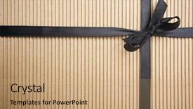  Presentation with an open gift box - Theme consisting of corrugated gift box with black background and a coral colored foreground