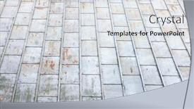  Presentation with sheet metal - Presentation theme enhanced with corrugated-metal-profile-roof-installed background and a sky blue colored foreground