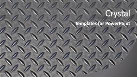  Presentation with steel construction - PPT theme enhanced with corrugated steel road construction plate background and a gray colored foreground